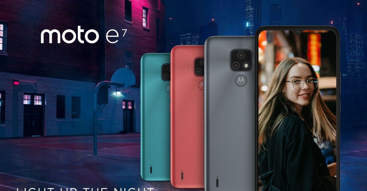 light up the night with the new moto e7