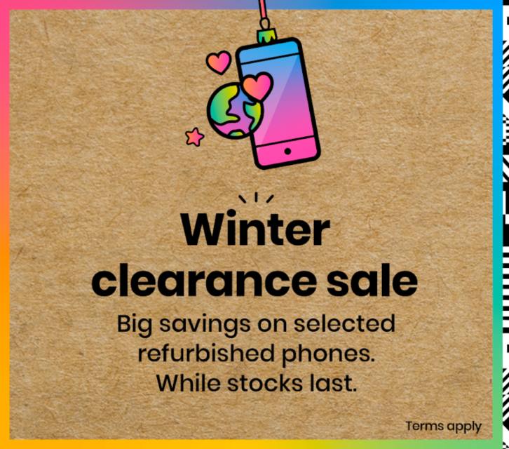 Save on refurbished phones this winter with giffgaff